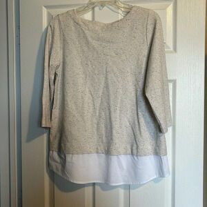 J. Jill women’s light gray speckled blouse size small